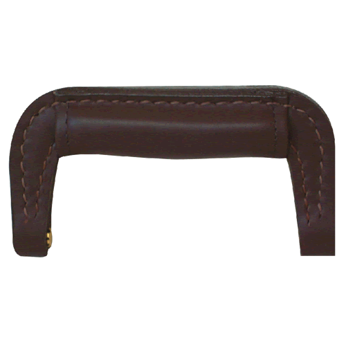 L-1666 Top Grain Leather Padded Post Handle